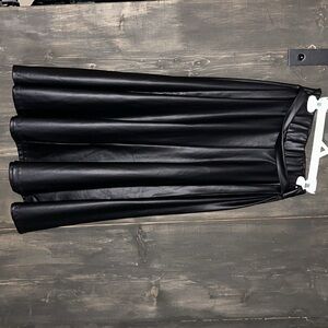 Faux Leather Midi Skirt